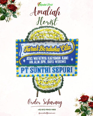 Papan Bunga Duka di Pangkul